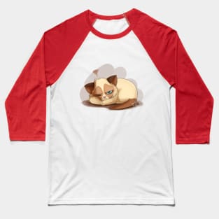 Snowshoe Cat Baseball T-Shirt